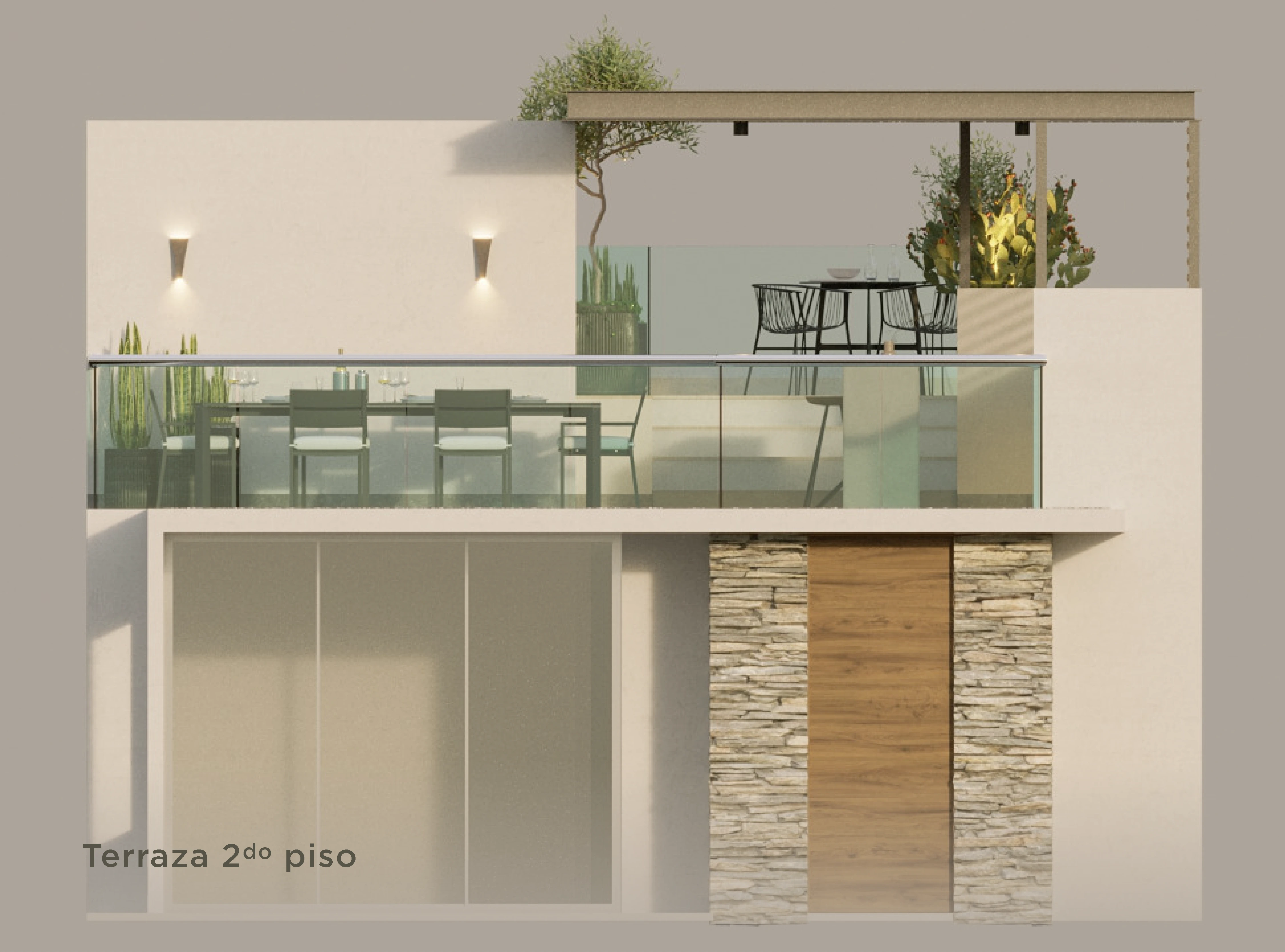 Vista de cocina proyecto Blue